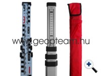 Alumínium szintezőléc 4m, 2mm-osztás